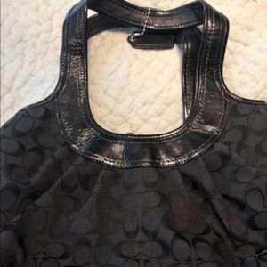 Black hobo coach bag